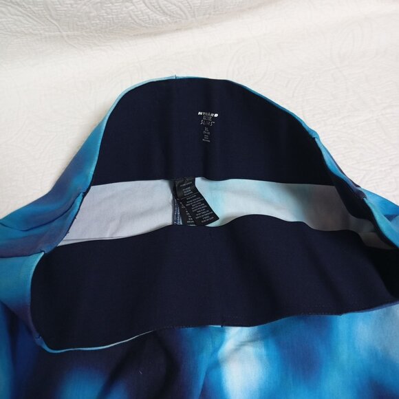 Nygaard Luxe Slims Capri Pants XL Blue Tie-Dye Print With Button Accents Womens - Picture 5 of 10